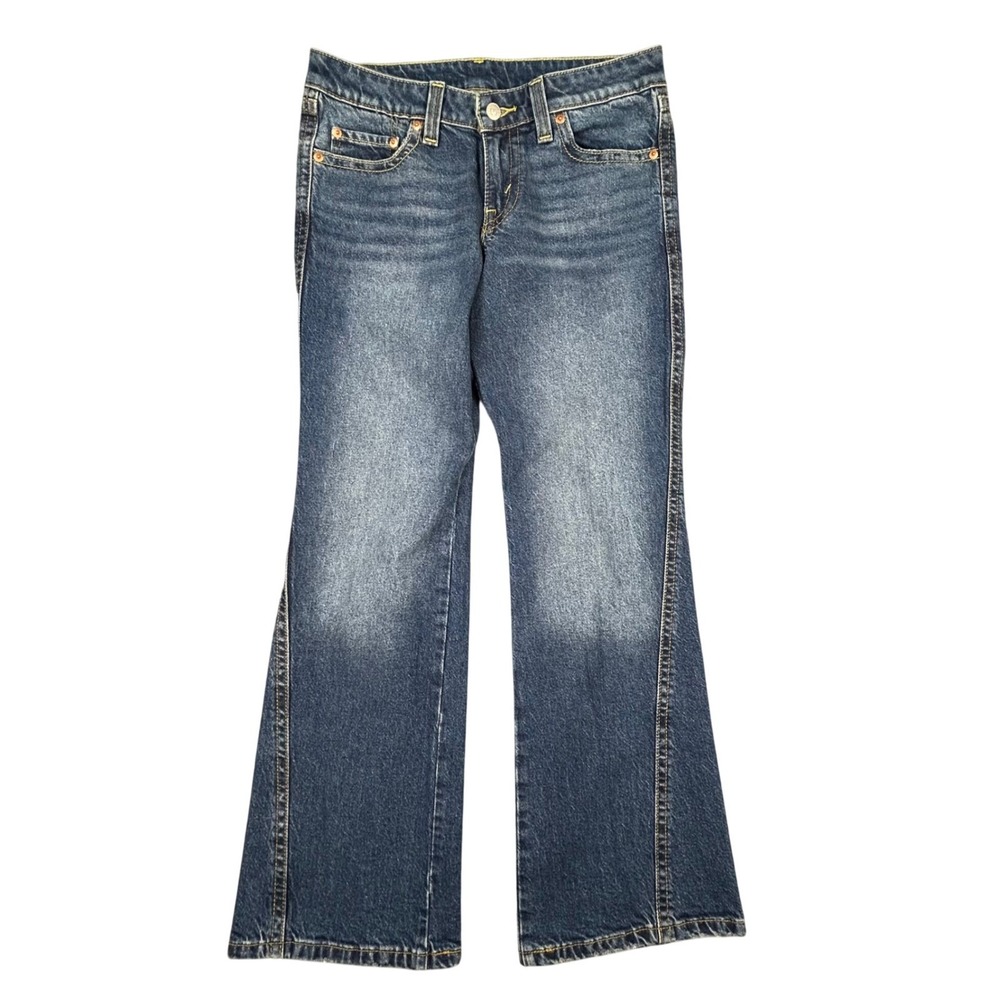 Levi's Noughties Bootcut Jeans Women‎ 30x 30 Wide Leg Pants Big E Flap Pockets